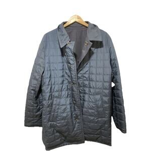 Joseph Abboud Jacket - XL Navy Reversible Quilted/Solid Button‎ Front Pockets